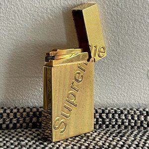 Custom Made Supreme St. Dupont Gold Butane Soft Flame Lighter